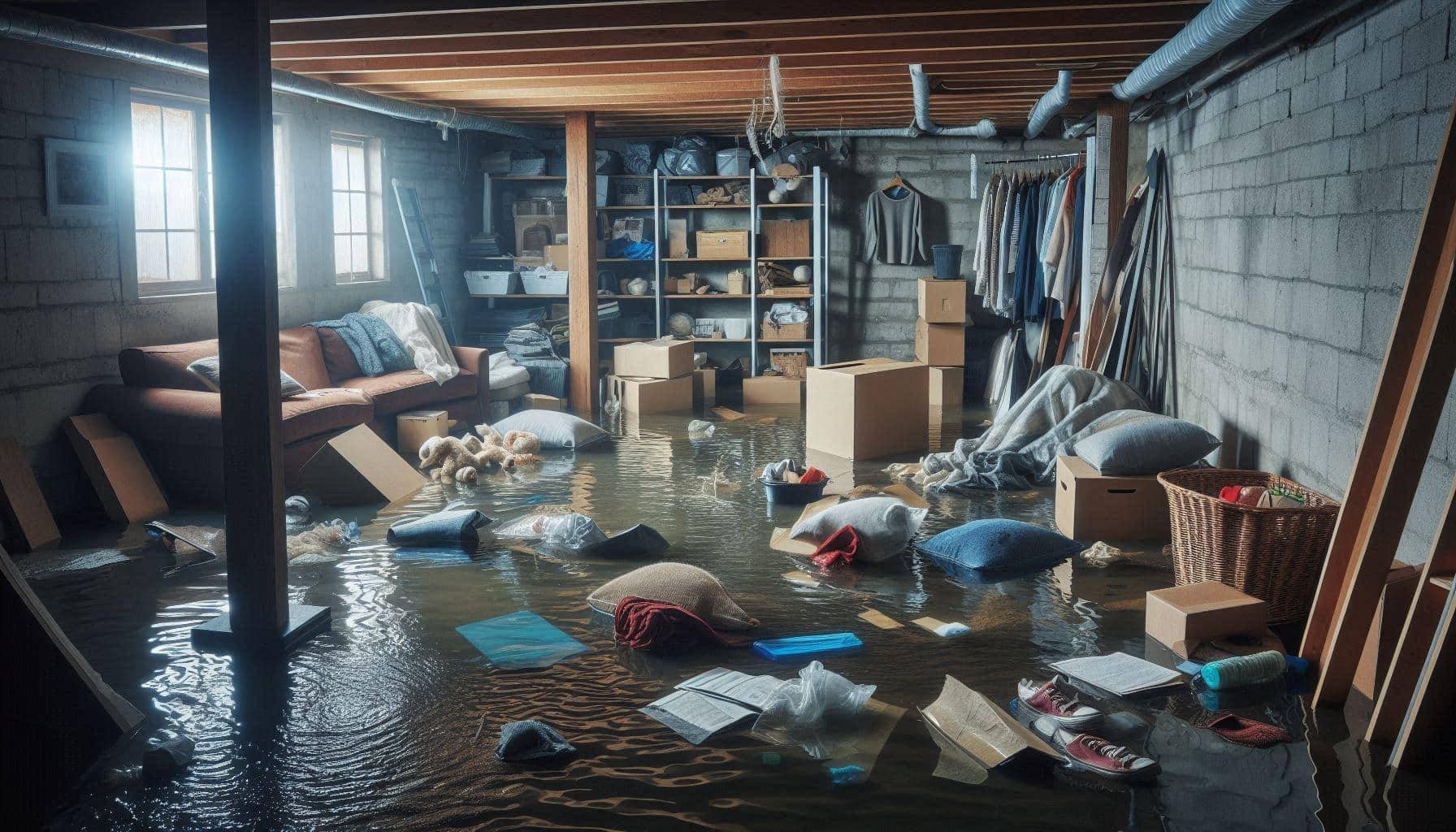 flooded basement